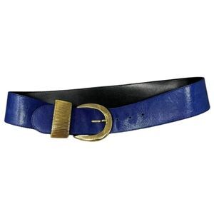 Furla Vintage Blue and Gold Women's Belt
